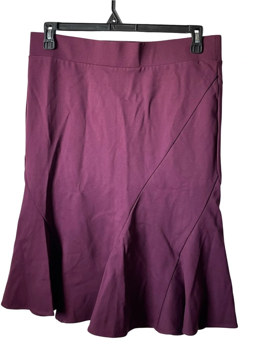 NWT Torrid Asymmetrical Seamed Flounce Skirt Plum Purple Size 1
